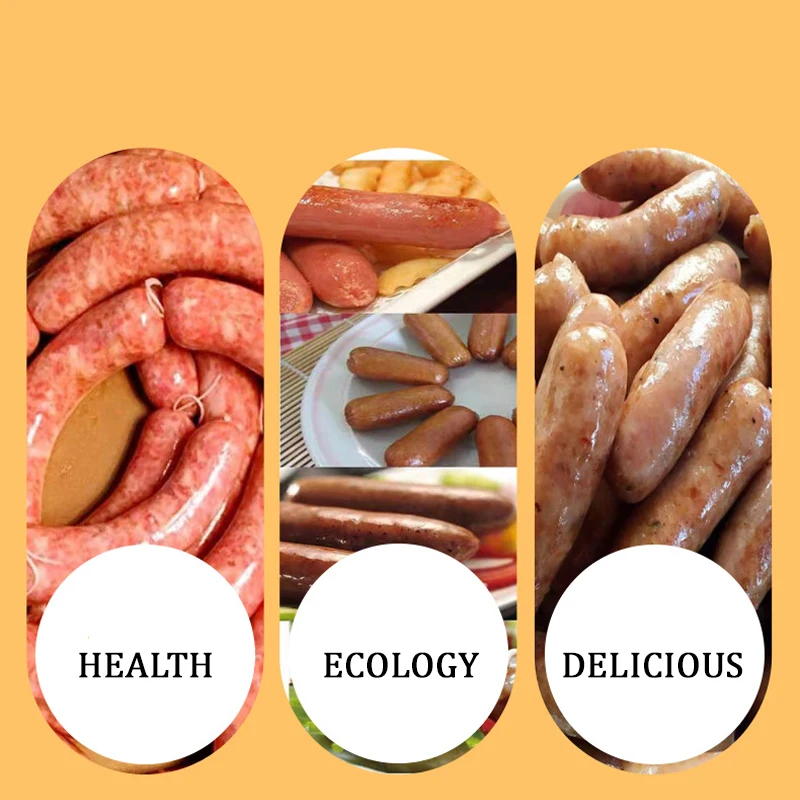Съедобный коллагеновый корпус для сосисок жарки хот-догов сушеная колбаса