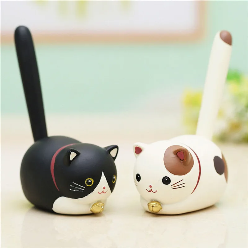 Креативная полимерная ручка держатель с животными милая Подставка карандаш