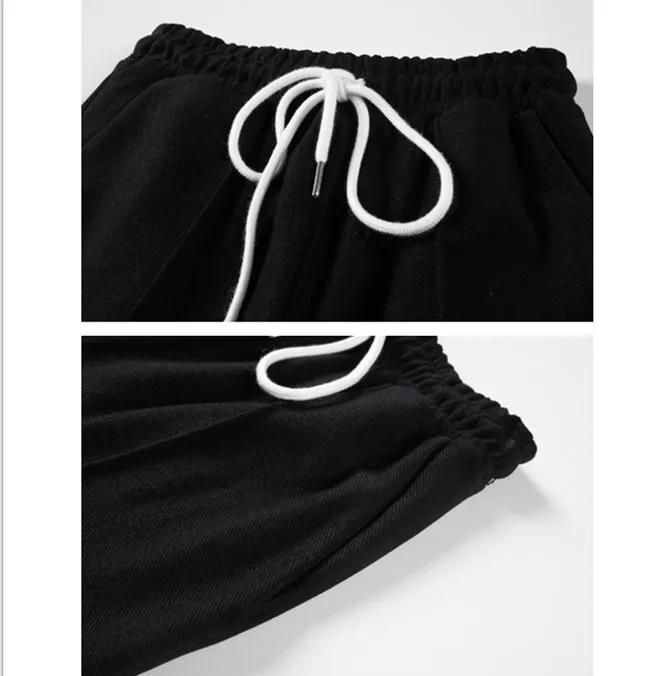 

ZHISILAO Harajuku Joggers Sweatpants Women Casual Streetwear High Waist Trousers Mujer Chic Wide Leg Straight Pants 2021