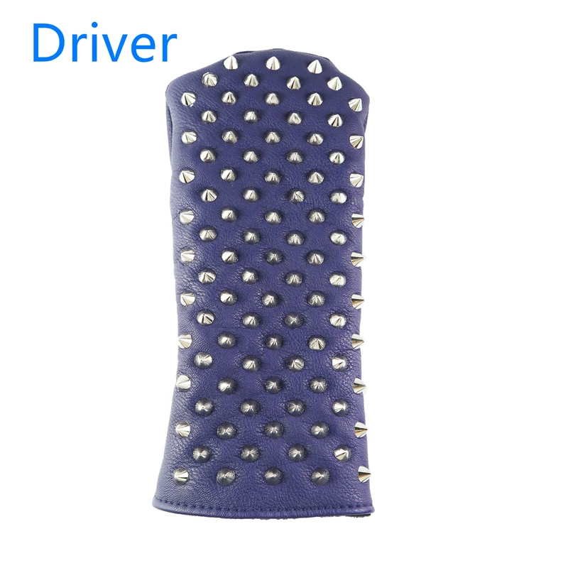 NRC Golf Head Covers Hybrid Woods Putter Чехлы для клюшек для гольфа красные синие заклепки - Цвет: Blue driver