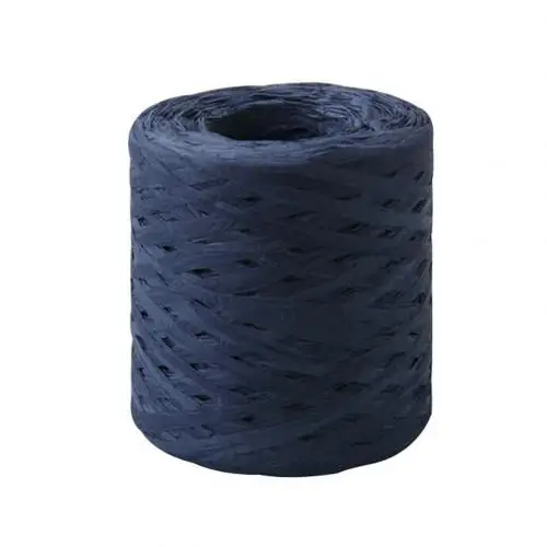Dark Blue 200 м бумага веревка лента рафия оборачивание кружевом веревка подарок для обертывания коробок для поделок, скрапбукинга Свадьба День Рождения украшения - Цвет: Dark Blue