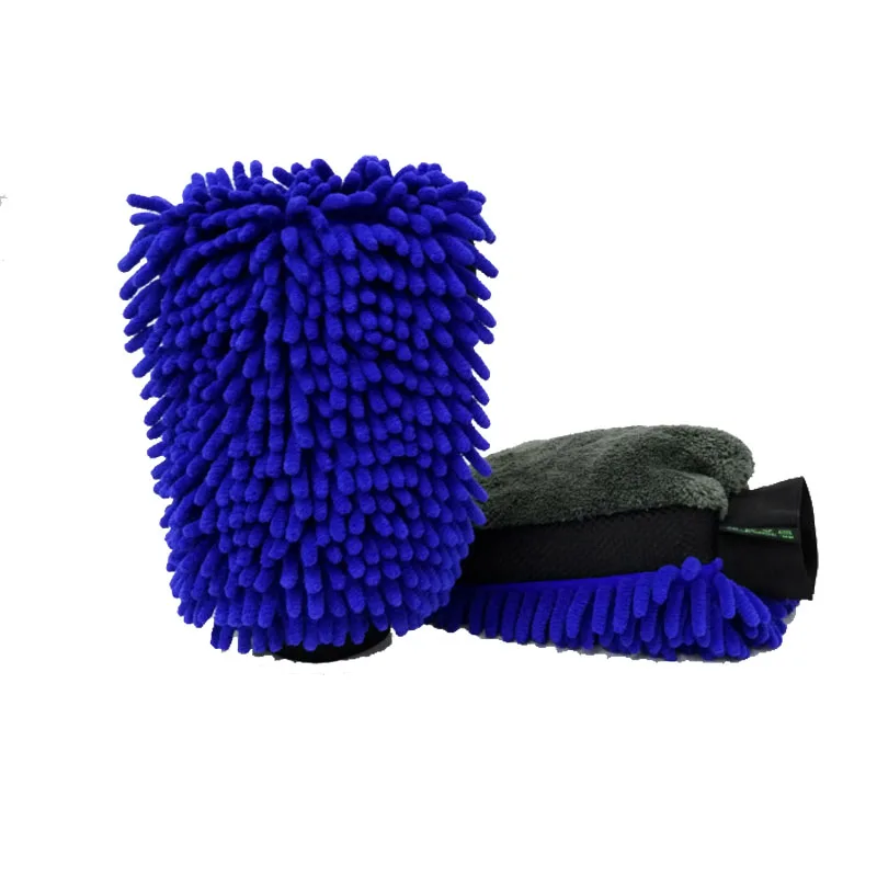 

1PCS Family Car Motorcycle Cleaning Microfiber Coral Fleece Gloves Thick Nursing Gloves Super Not Hurting Hands