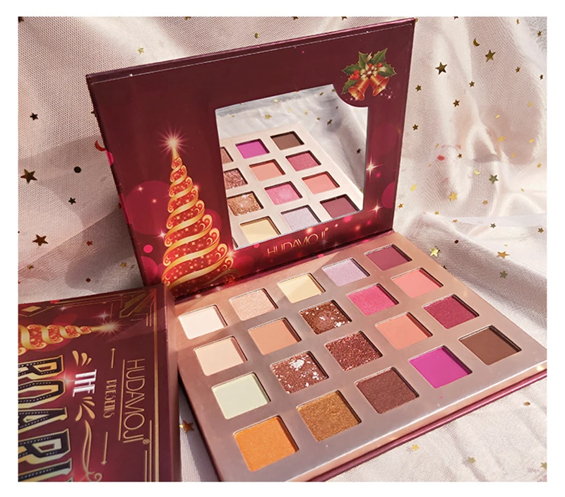 Рождественские серии 20 цветов тени для век Паллетные легко окрашиваются не