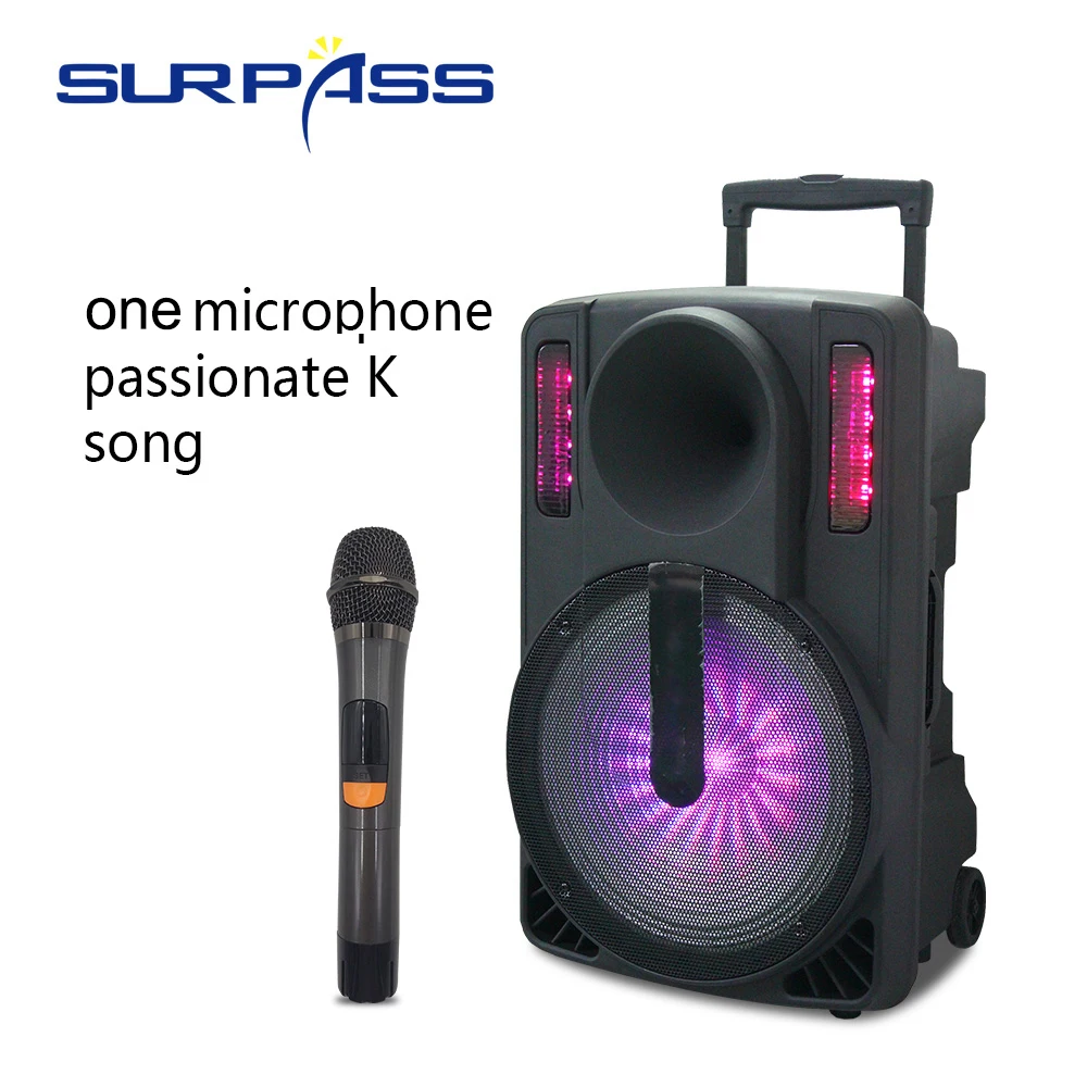 Портативный караоке Bluetooth сабвуфер динамик 10 дюймов перезаряжаемая батарея с