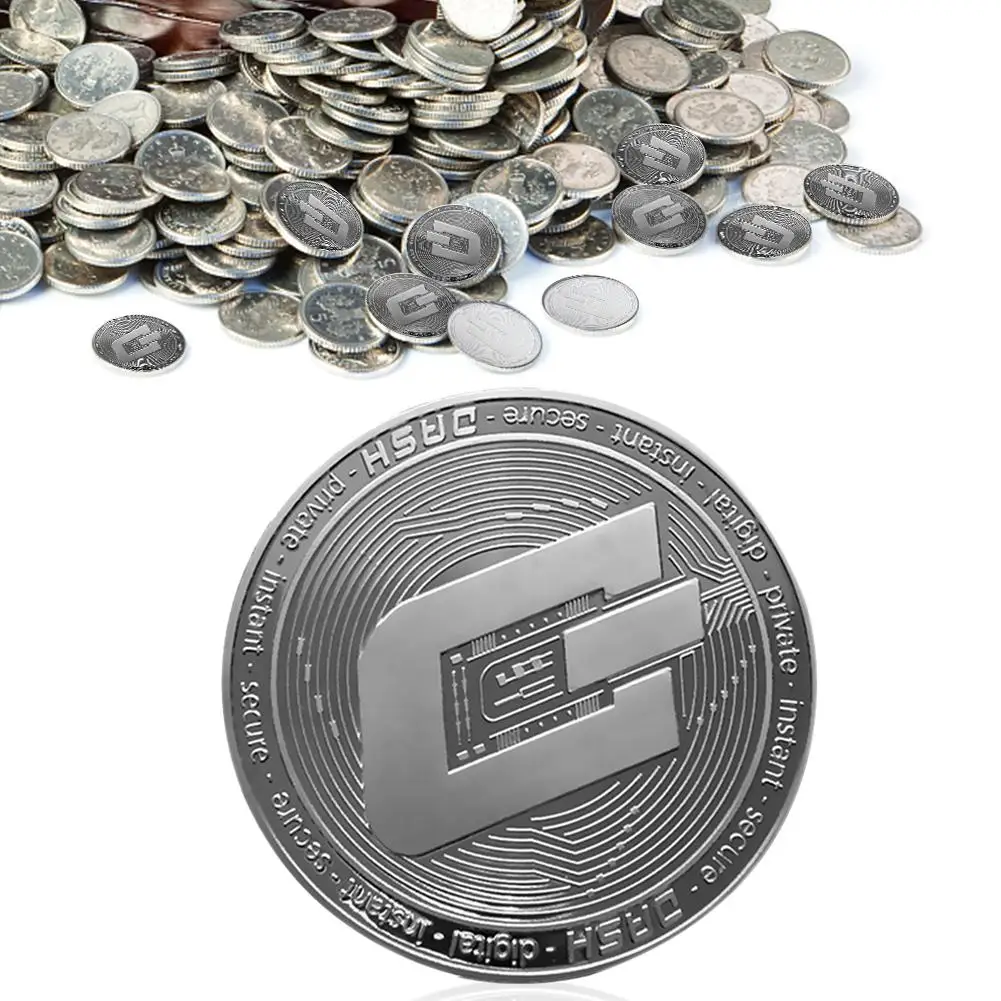 Litecoin монеты не-монеты иностранных валют Биткоин/эфириум/Lite/тире/пульсация монета 5 видов памятной монеты(Прямая поставка) Подарочная монета - Цвет: Dash Coin