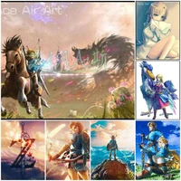 new 5d diamond painting cartoon zelda wall art picture full square round embroidery mosaic cross stitch home decor