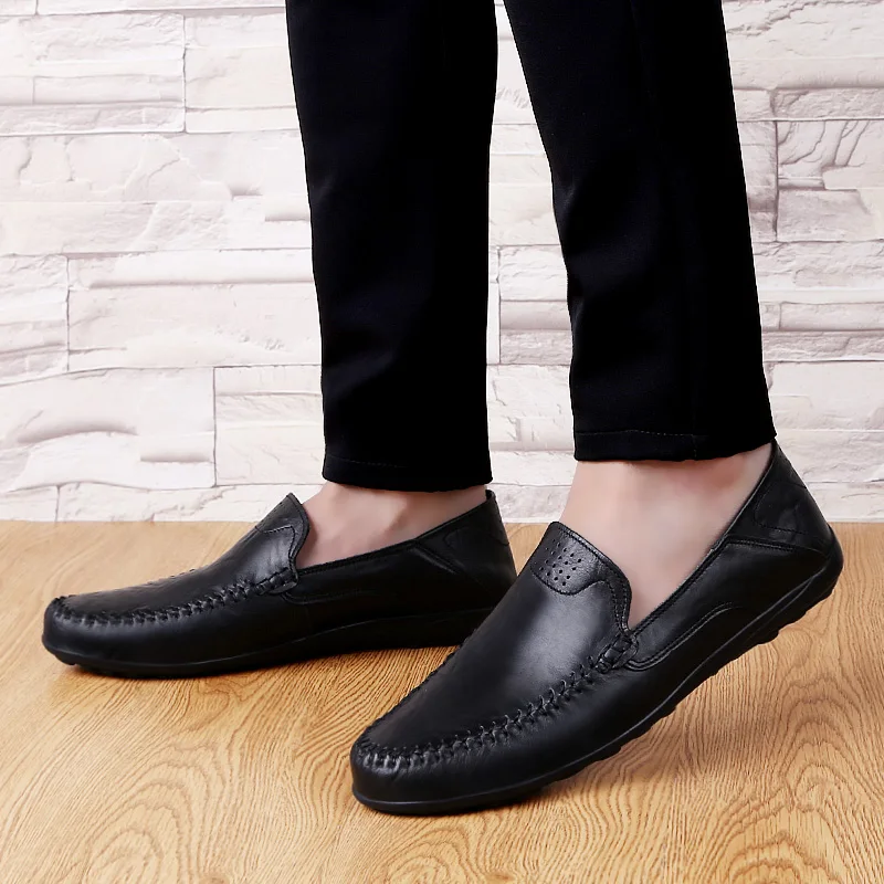 

Shoe Casual Man Mens Shoes Casual Black Man Breathable Zapatos Casuales Para Hombre Leather Shoe Causal For Men Men's Flat