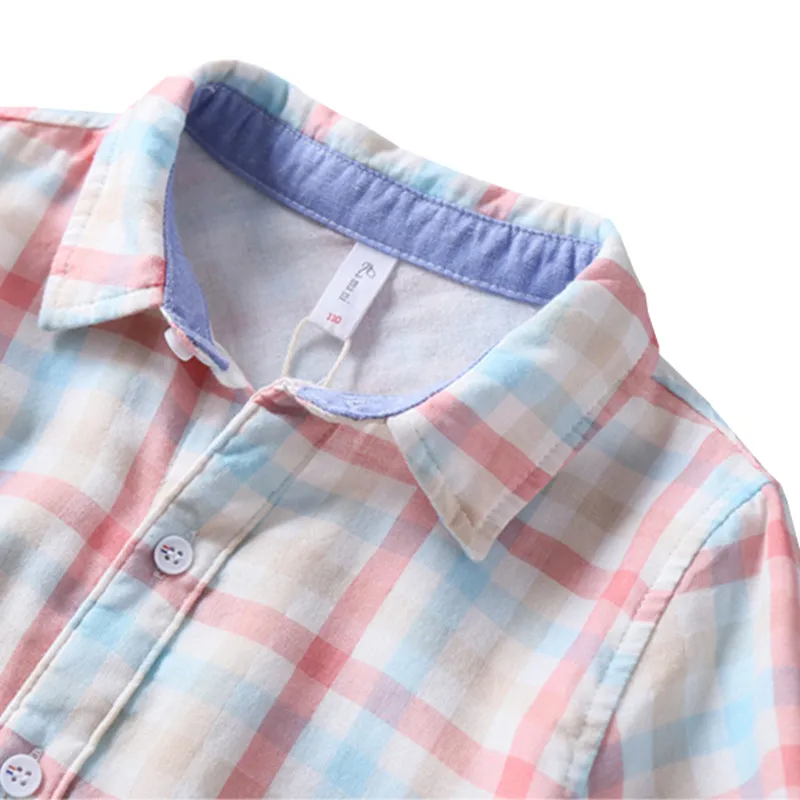 Детские рубашки для мальчиков aipie Новое поступление повседневная клетчатая