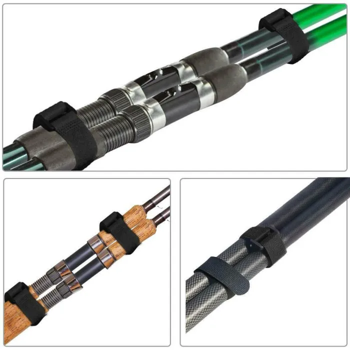 20pcs Fishing Rod Tie Holder Strap Fastening Cable Straps Cable Ties Set Magic Paste Organizer FH99