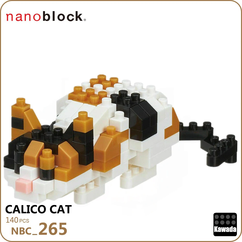 NBC 265 Nanoblock кошка порода пятнистый 140 шт. строительные блоки забавные креативные