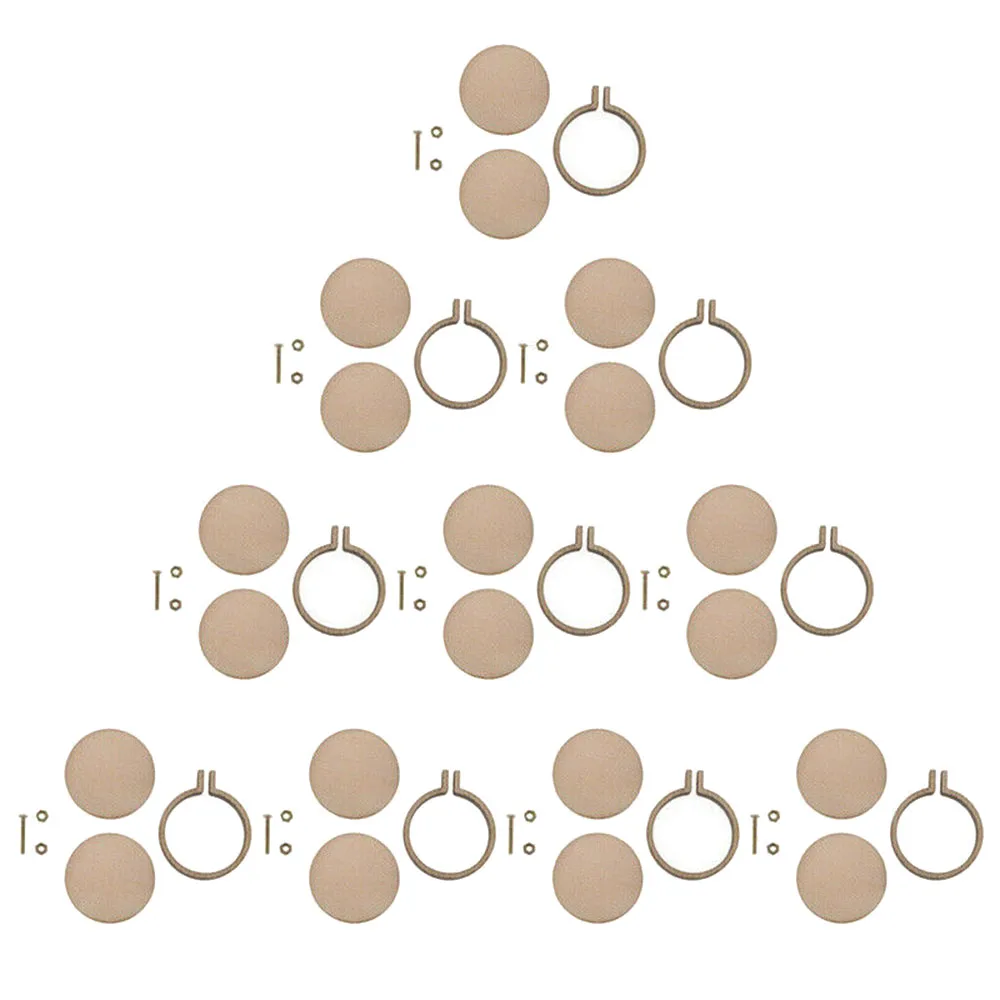 10 наборов деревянных мини вышивальных обручей крестиков для вышивания круглых рамок Набор изготовления