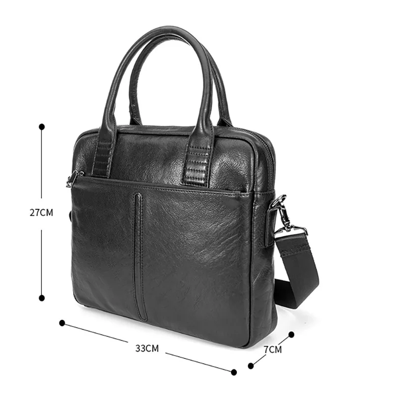 

AETOO Men's leather shoulder bag, business casual head leather slant bag, men's trend cross-section briefcase