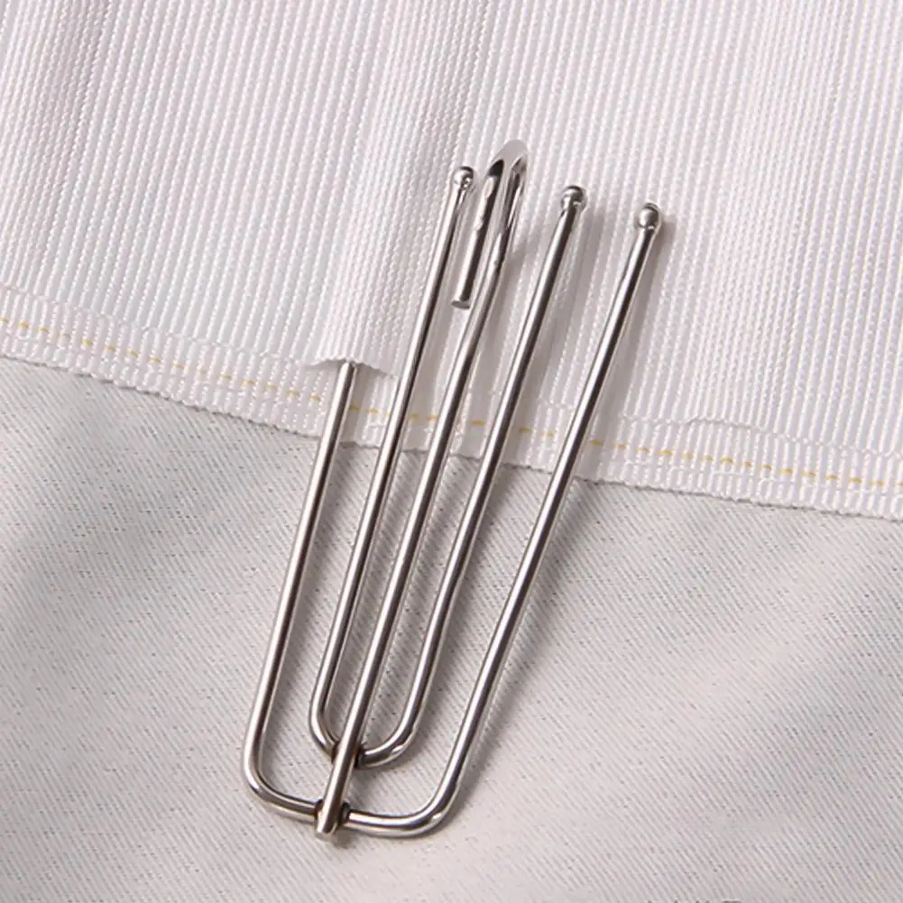 

10pcs Durable Curtain 4-Prong Hooks Curtain Hanging Hooks Curtain Accessories Four-Claw Hook, Hardened Four-Prong Cloth Hook
