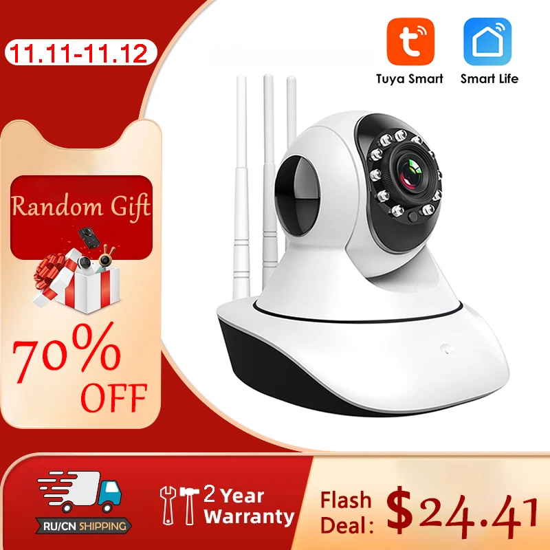 

Умная IP-камера Tuya HD 1080P с поддержкой Wi-Fi, 3 Мп