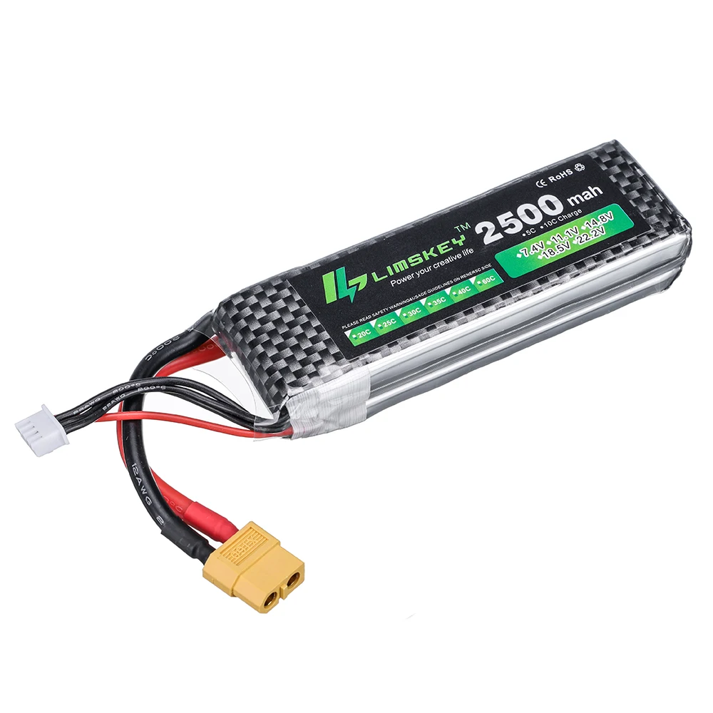 Аккумулятор 3 шт./лот 3S 11 1 В 2500 мАч 40C LiPo аккумуляторная батарея XT60/T/JST/EC5 для