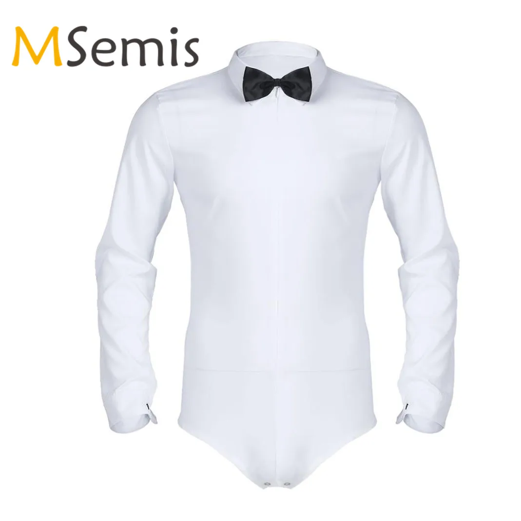 Мужские Танцевальные Костюмы для гимнастики с длинным рукавом на молнии