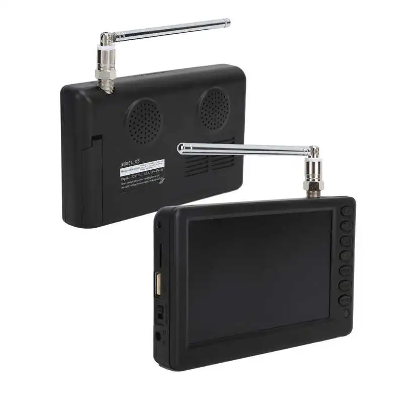 LEADSTAR Pocket Digital Portable TV 5Inch Remote Control Signal Receiving ATV FM US Plug 110‑220V | Электроника