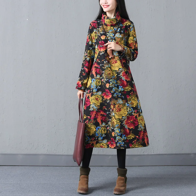 Женское флисовое платье джемпер с длинным рукавом свободного покроя|Женские