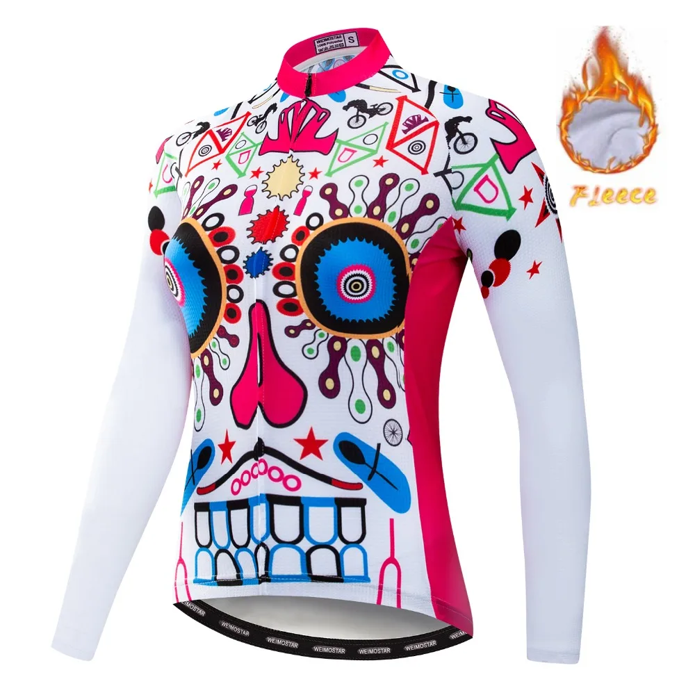 

Winter Thermal Fleece Long Sleeve Cycling Jersey 2021 Pro Team Womens Racing Sport Bicycle Top Cycling Clothing MTB Bike Jersey