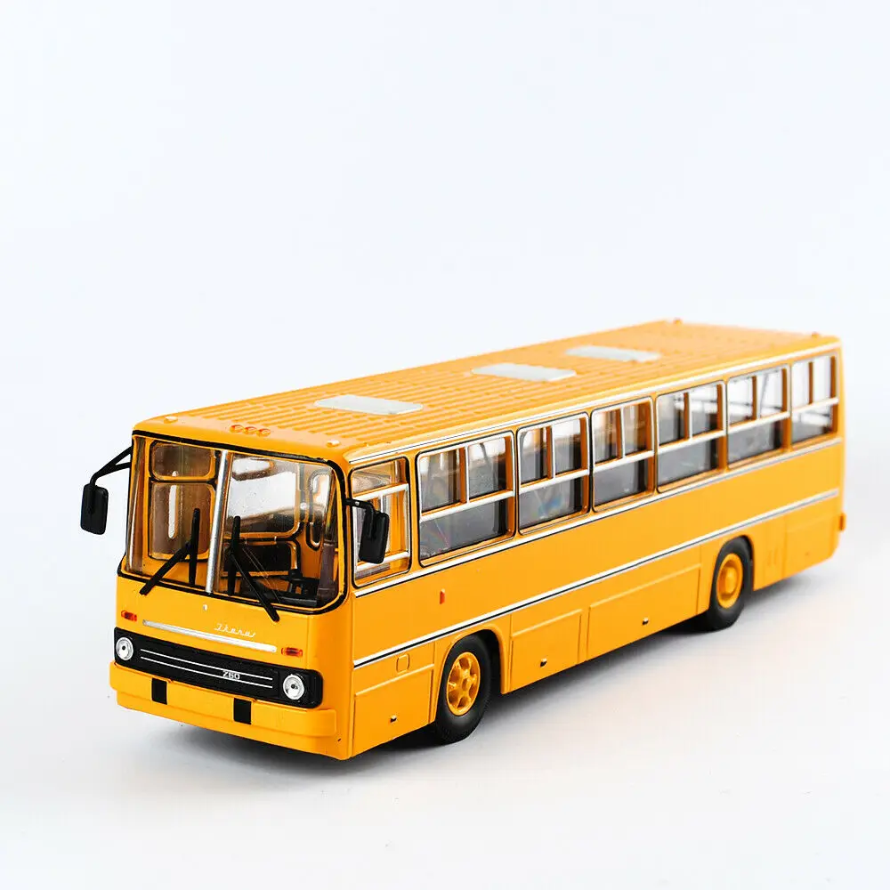 25 см 1/43 Россия Icarus автобус модель двухэтажный автомобиль советская игрушка Diecasttoys для детей IKARUS-260 Желтые Детские игрушки