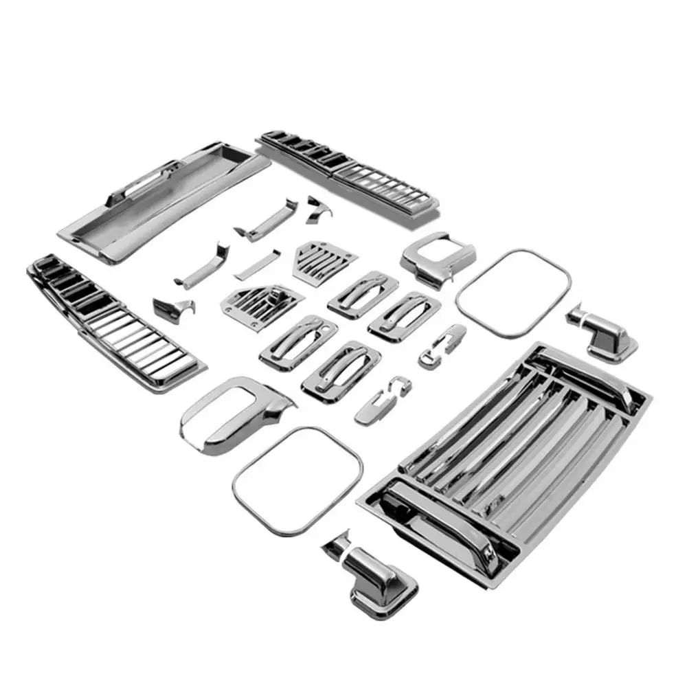 Пластиковые хромированные аксессуары для HUMMER H2 02-05/06-09 36 шт. зеркальные дверные ручки задний светильник крышка бензобака