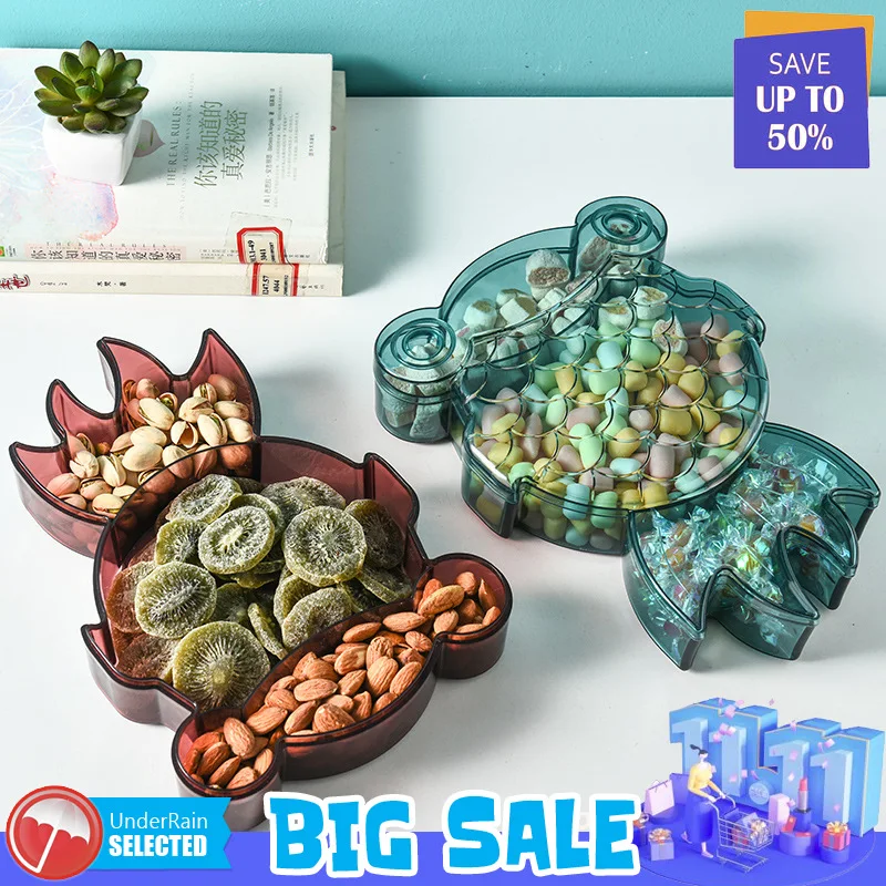 

Creative Modern Home Three-layer Snack Plate Dried Fruit Basket Plastic Candy Dish