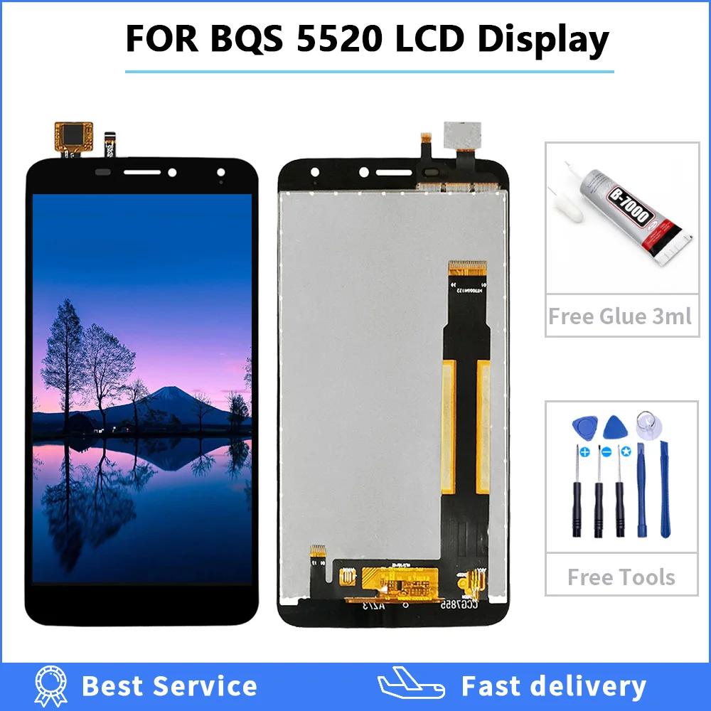 ЖК-дисплей 5 дюйма для BQ Mobile BQS-5520 Mercury BQS 5520 BQS5520 BQ-5520 кодирующий преобразователь