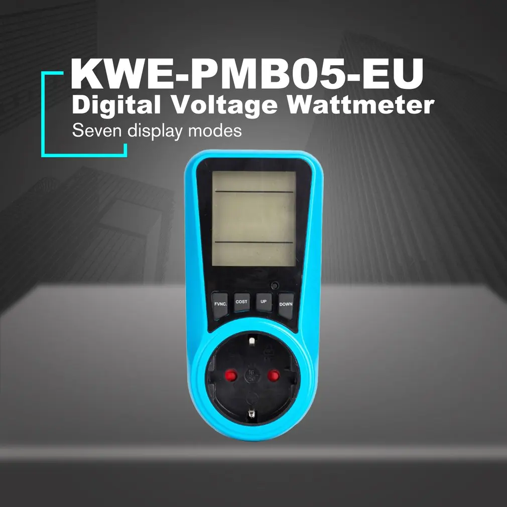 KWE-PMB05 розетка цифровой измеритель напряжения Потребляемая мощность ватт счетчик