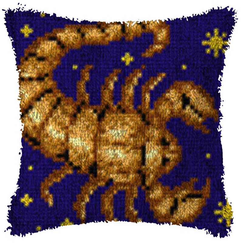 

constellation Latch Hook Cushion Pillow Case Color Canvas Acrylic Yarn Latched Hook Pillow Kits Crochet Cushion Cover