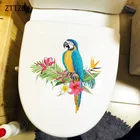 ZTTZDY 23,3  23,3 см попугай футболка с забавным мультипликационным принтом наклейки для туалета аксессуары для туалета дома, Украшение стен в комнате, T2-1287