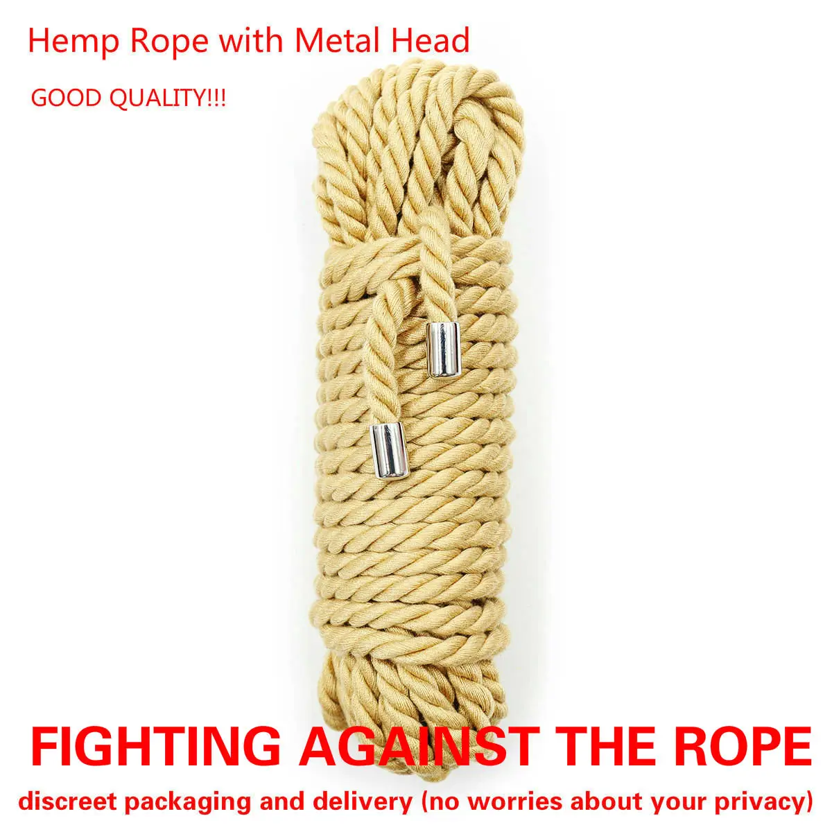 Высококачественный металлический БДСМ фетиш имитация конопли веревка для