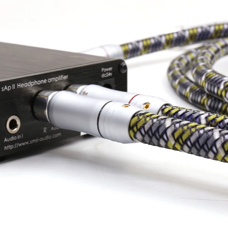 

A52 Pair High Quality 6N 99.9999% OFC Male-Male RCA Interconnect Cable with Silver Plated RCA Plug for Hifi System