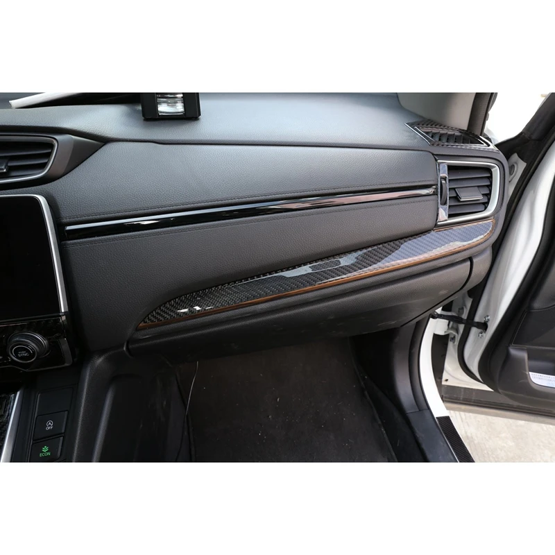 Обшивка панели приборной из углеродного волокна ABS для Honda CR V CRV 2016 2019|Наклейки