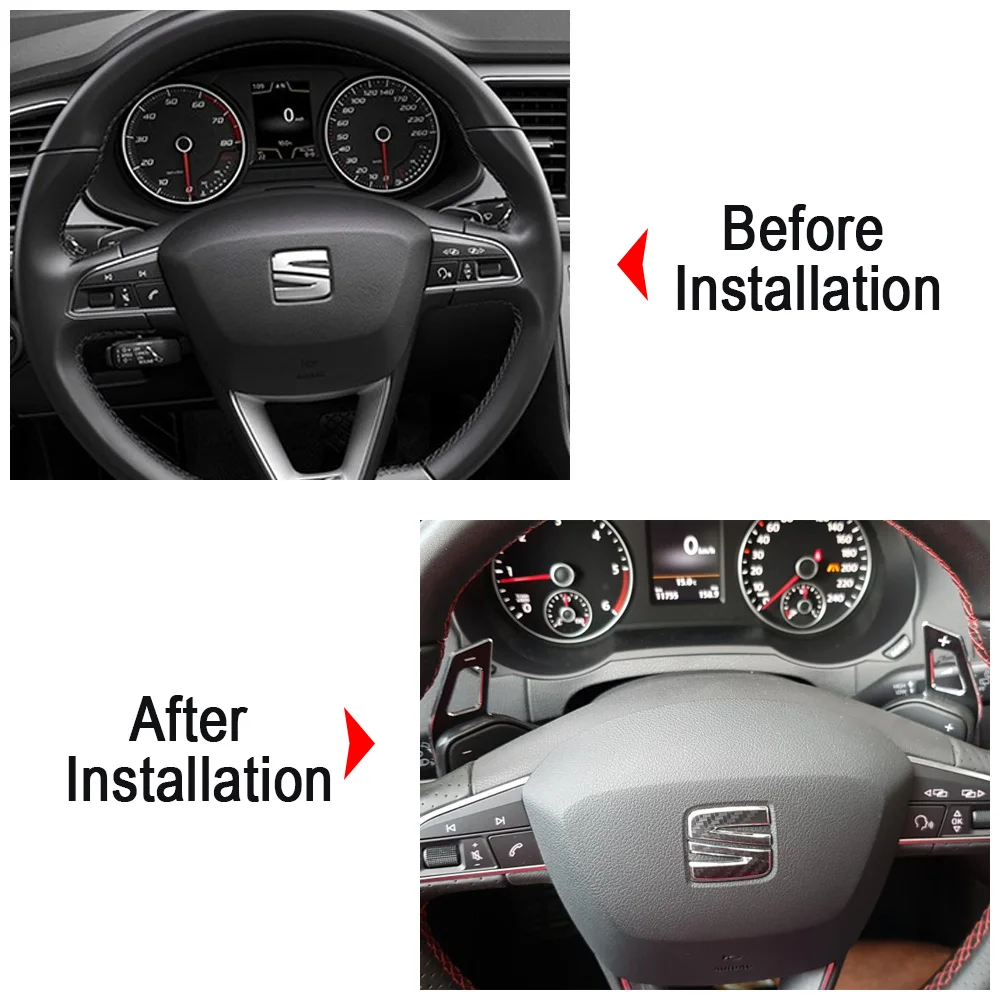 Наклейки на рулевое колесо DSG для Seat Alhambra Ateca Leon 5F FR Tarraco Ibiza 6P Cupra ST | Автомобили и