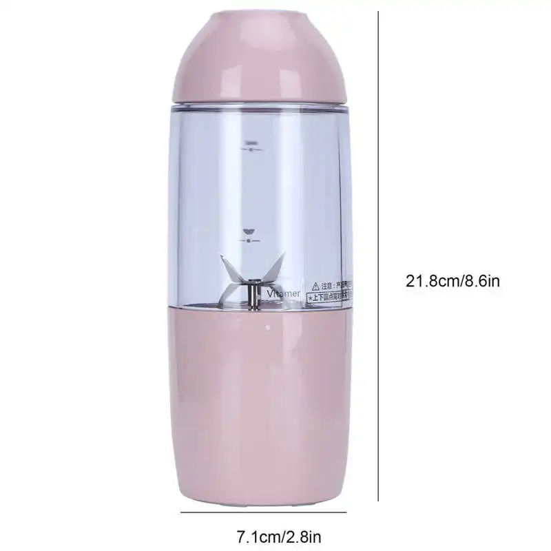 

380ml Electric Juicer Portable Handheld with 4 Blades 4000mAh Electromagnetic Induction Power Off Protection USB