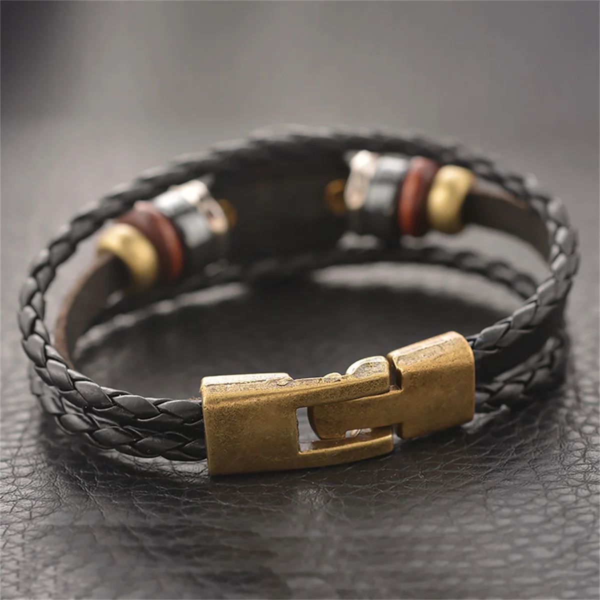 Новинка 12 многослойных плетеных кожаных браслетов и мужские повседневные