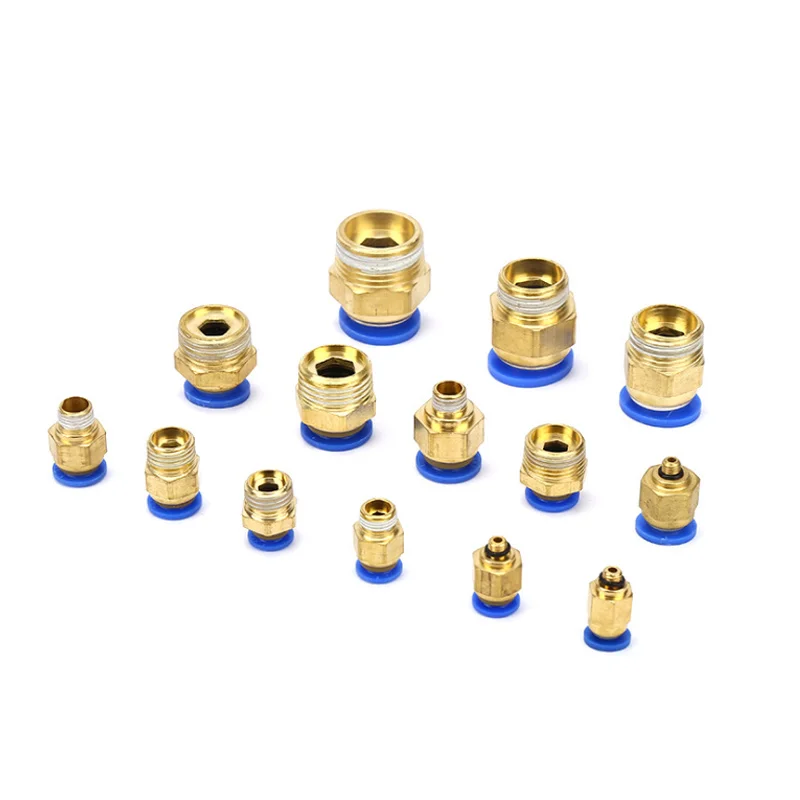 1PCS Air Pipe Fittings 4mm 6mm 8mm 10mm 12mm Hose Tube PCF/PC/PL/SL/PB/PLF 1/4&quot 1/8&quot 3/8&quot 1/2&quotBSPT Male Pneumatic Connector |
