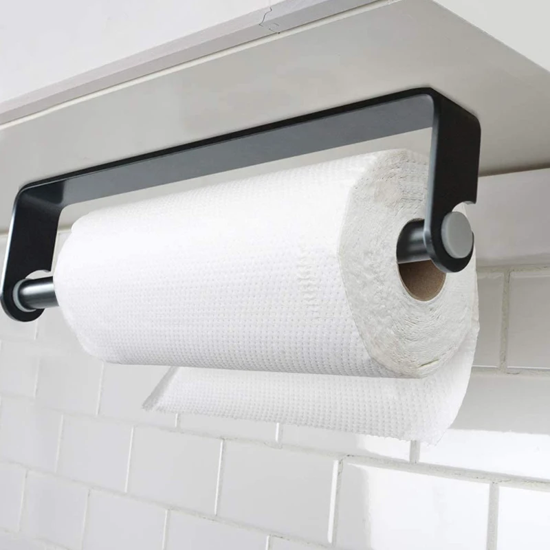 

Self Adhesive & Wall Mount Paper Towel Holder & Dispenser,Kitchen Tissue Towel Holder Stand Under Cabinet