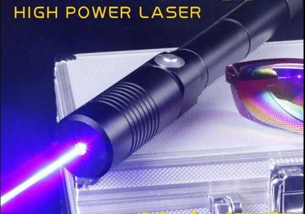 

Strong power military 500000M blue laser pointer 450nm 500W LAZER Burning match candle lit cigarette wicked lazer torch Hunting