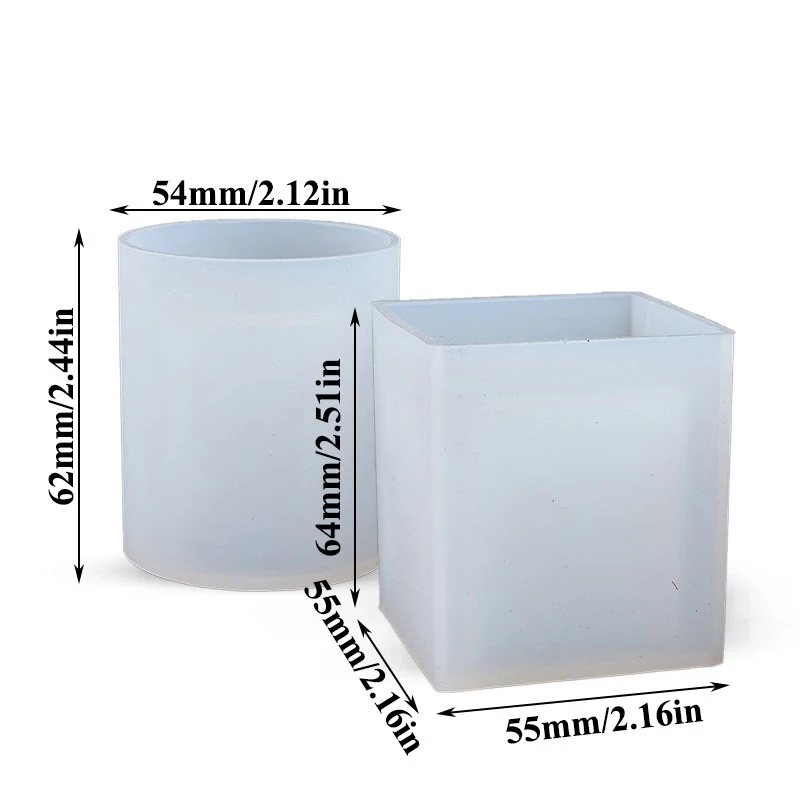 

Pen Holder Silicone Epoxy Resin Mold DIY Craft Square Round Brush Pot Storage Pen Holder Case DIY Jewelry Making Jewelry Tools