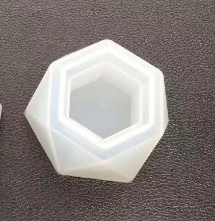 Hexagon DIY пластырь для ароматерапии, форма для свечей ручной работы, форма для мыльного клея, алмазная шестиугольная форма для цветочного горшка, силиконовая форма, полимерная форма - Цвет: Hexagon
