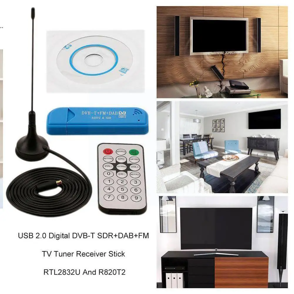 

1 компл. USB 2,0 цифровой DVB-T SDR + DAB + FM HD ТВ видео оборудование и ТВ R820T2 Stick приемник RTL2832U тюнер G0K7
