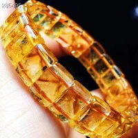 natural yellow citrine quartz clear rectangle beads bracelet women 12 2x7 5x5mm beads wealthy stone birthday gift aaaaa