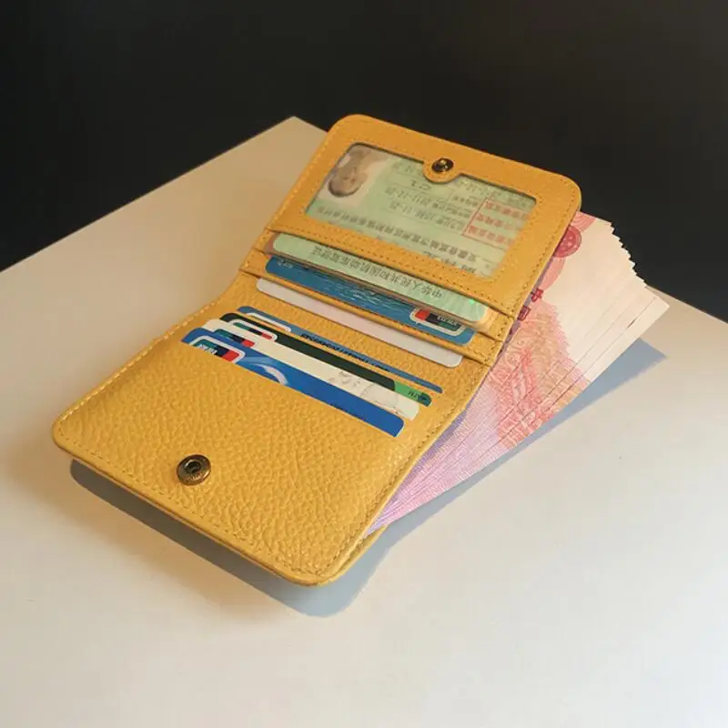 

San Maries Ultra Slim Women Wallets Small Fashion Brand Cow Leather Zipper Coin Purse Lovely Cherry Women Female Money Clip