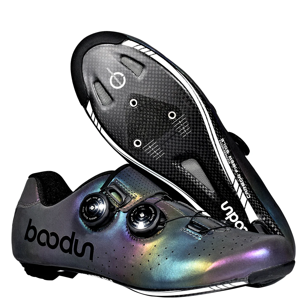 2020 Boodun Road Cycling Shoes Ultralight Carbon Fiber Bike Pro Self-Locking Racing Athletic Zapatos Ciclismo | Спорт и развлечения