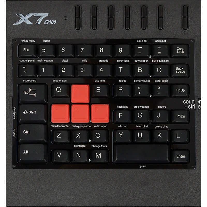 Игровой блок A4 X7 G100 черный USB Multimedia for gamer|Клавиатуры| |