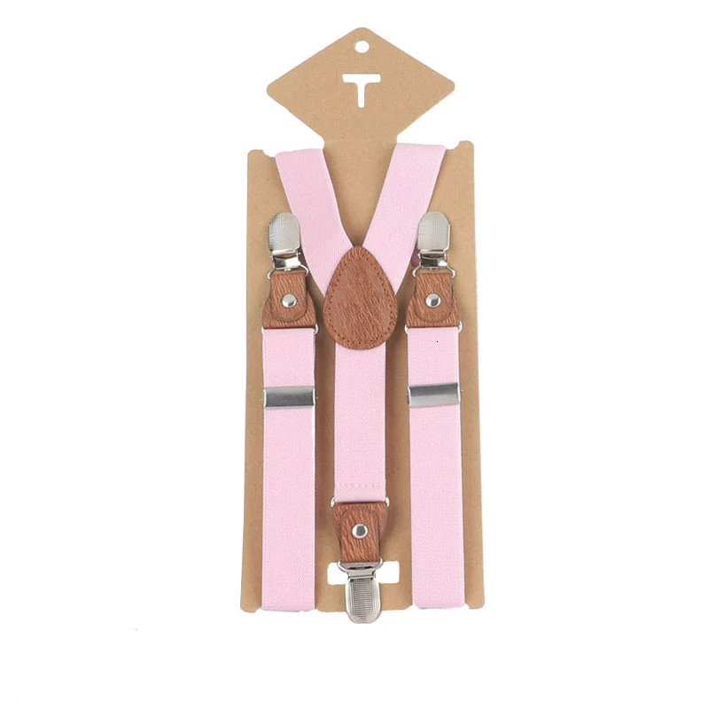 Подтяжки с кольцом медведем для мальчиков Детские винтажные коричневые подтяжки