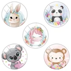 TAFREE кролик обезьяна панда слон лиса Лев Сова круглые стеклянные бусины купол мультфильм природа животные ювелирные изделия фурнитура AL139