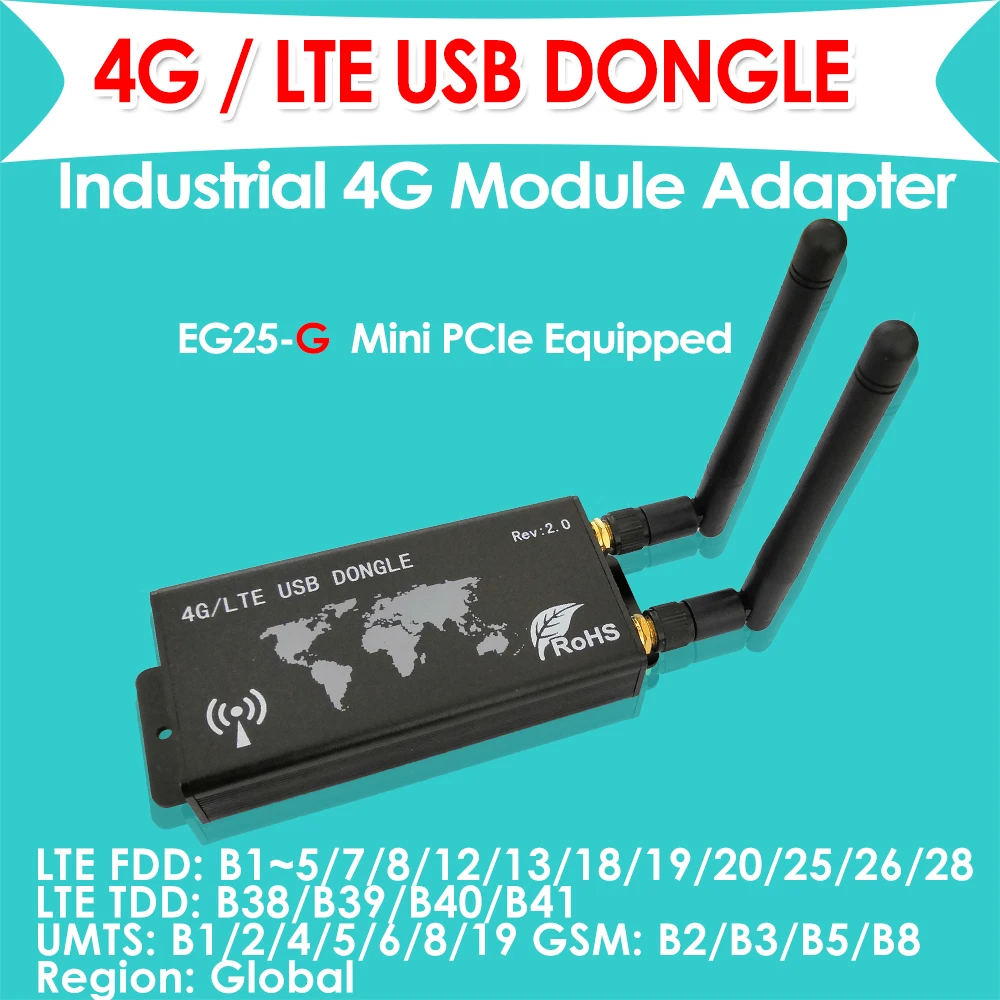 4G LTE Dongle с гнездом для SIM карты FDD EG25 G глобальная версия промышленный мини PCIe USB(Type C)