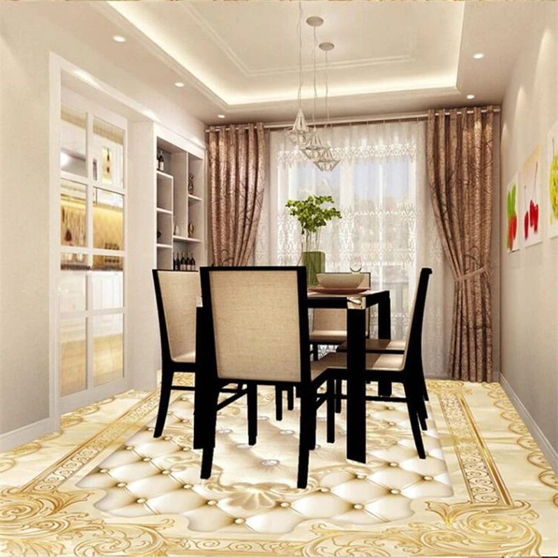 Пользовательские обои 3D стерео полы Большой Европейский роскошный золотой